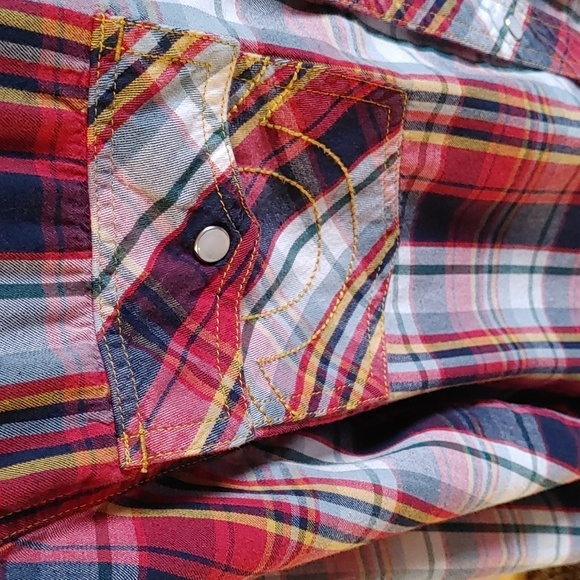 🌻WOMEN'S TRUE RELIGION WESTERN PLAID SHIRT - Picture 4 of 8